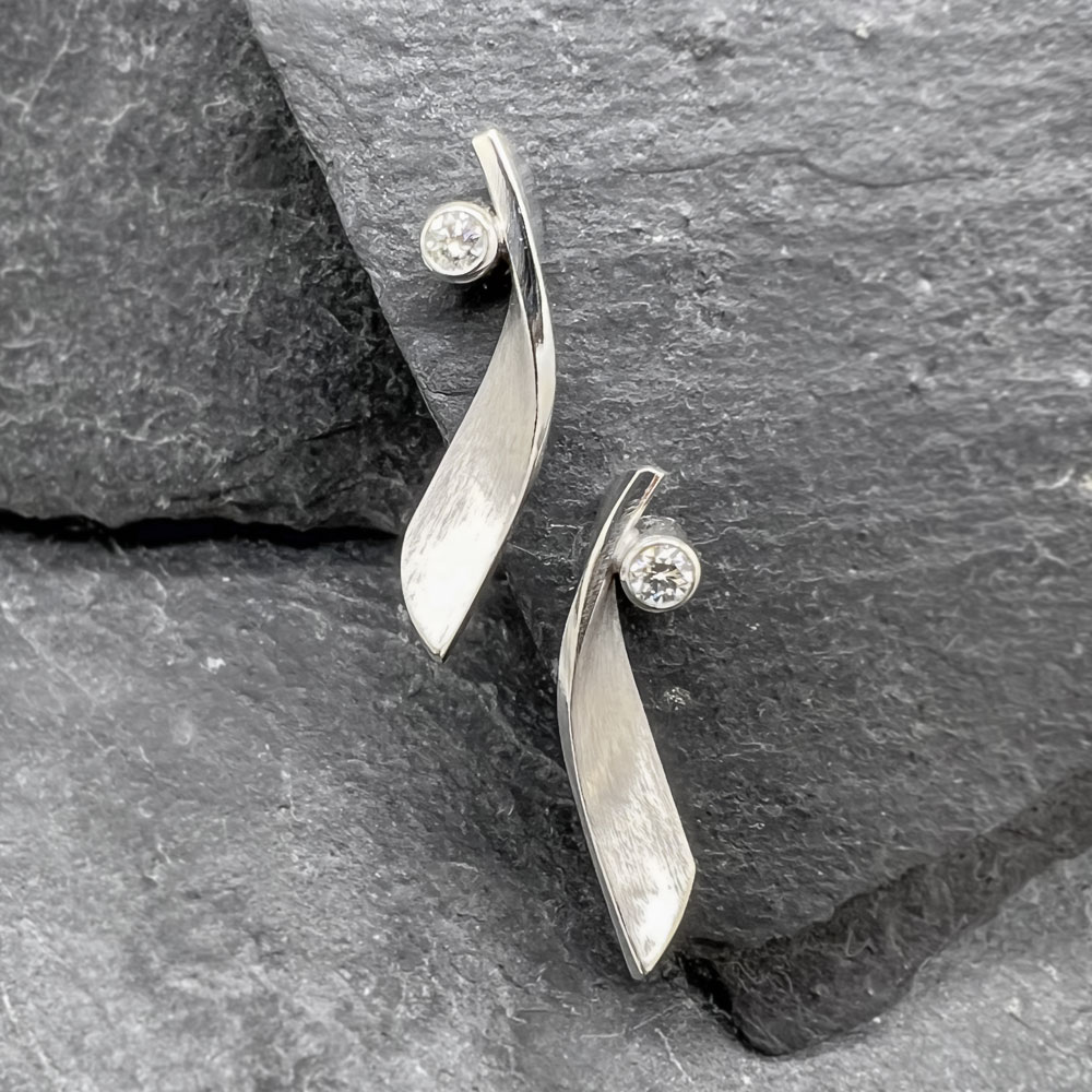 Ohrschmuck-Weissgold-Brillant